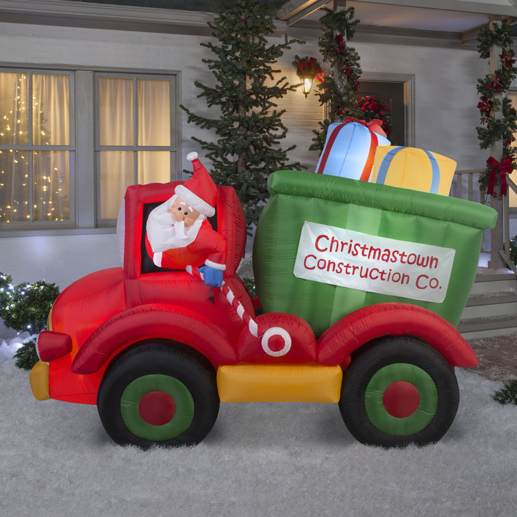 Gemmy Industries Animated Airblown Dump Truck with Presents Inflatable